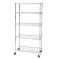 Kitchen and bathroom multifunctional chrome-plated wire mesh metal shelf